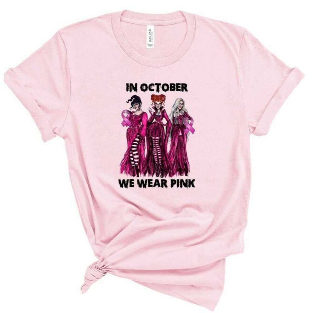 Sanderson Sisters In October We Wear Pink T-Shirt